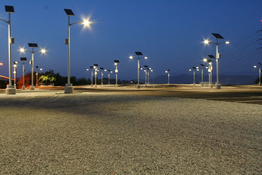 solar parking lot lights, parking lot investment